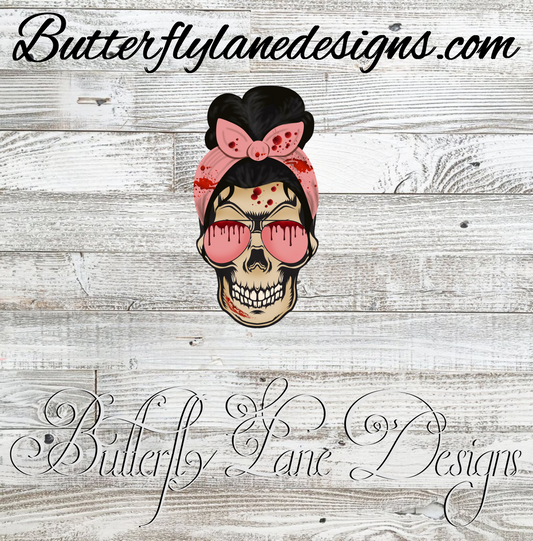 True Crime, Messy Bun :: Clear Cast Decal