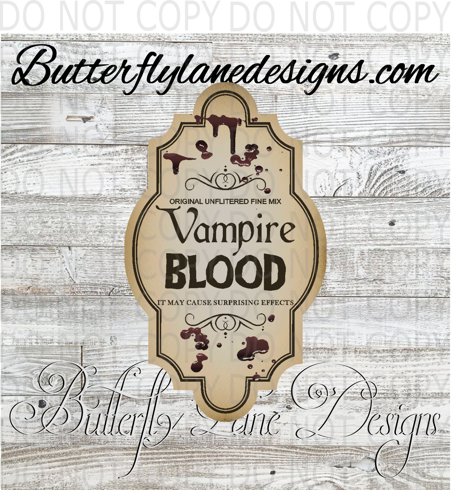 Vampire Blook label :: Clear Decal :: VC Decal