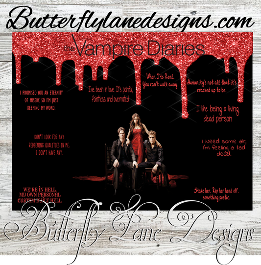 Vampire Diaries :: White Cast Tumbler wrap