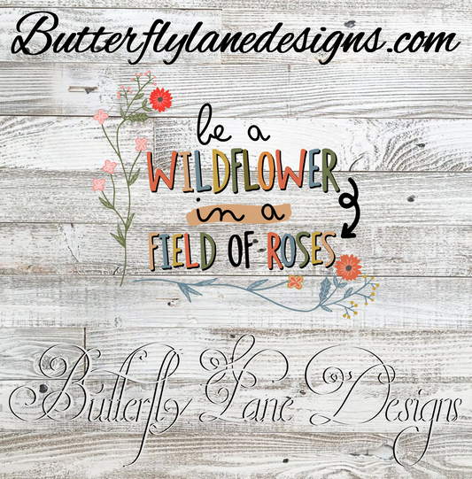 Wild flower in a field of roses :: Clear Decal :: VC Decal
