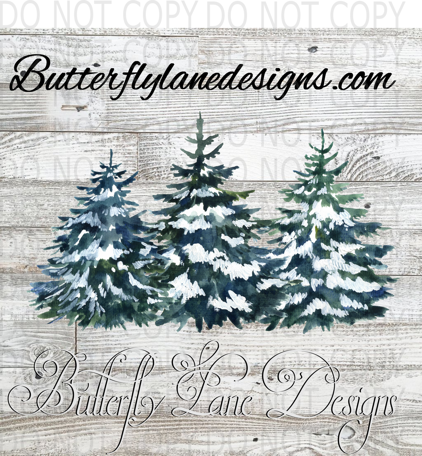 Winter Pines-Snow covered trees :: Clear Decal :: VC Decal