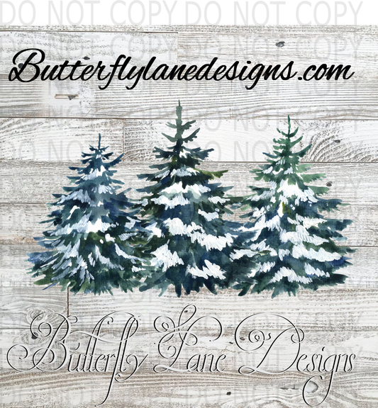 Winter Pines-Snow covered trees :: Clear Decal :: VC Decal