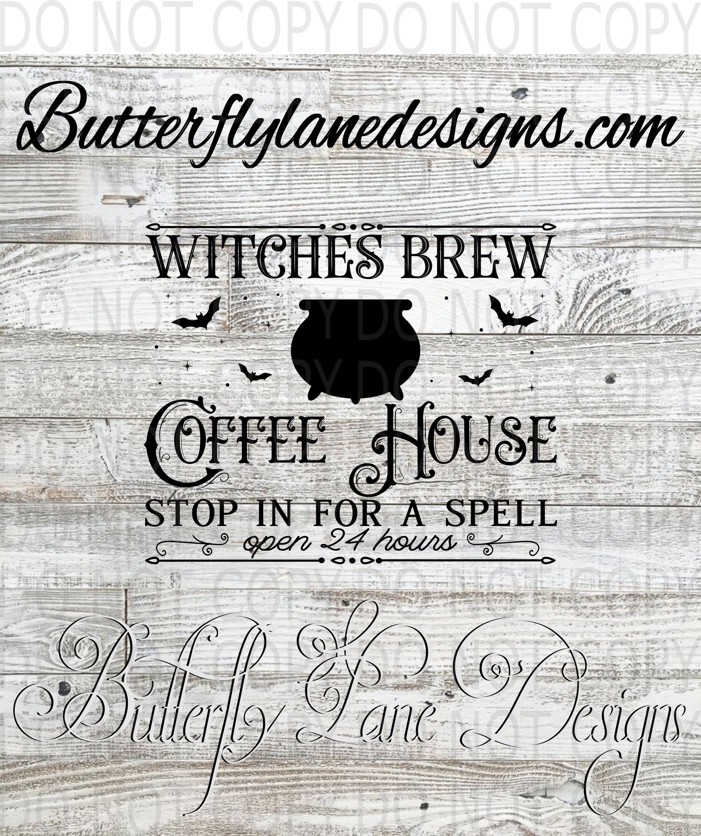 Witches brew-coffee house-Stop in for a spell-Clear Decal :: VC Decal