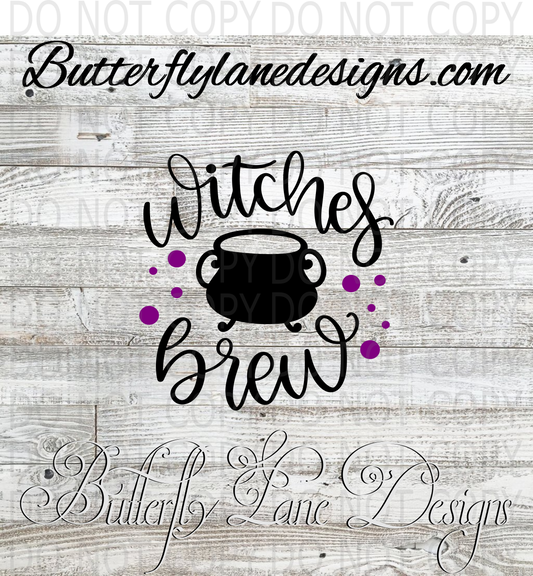 Witches brew with purple bubbles :: Clear Decal :: VC Decal