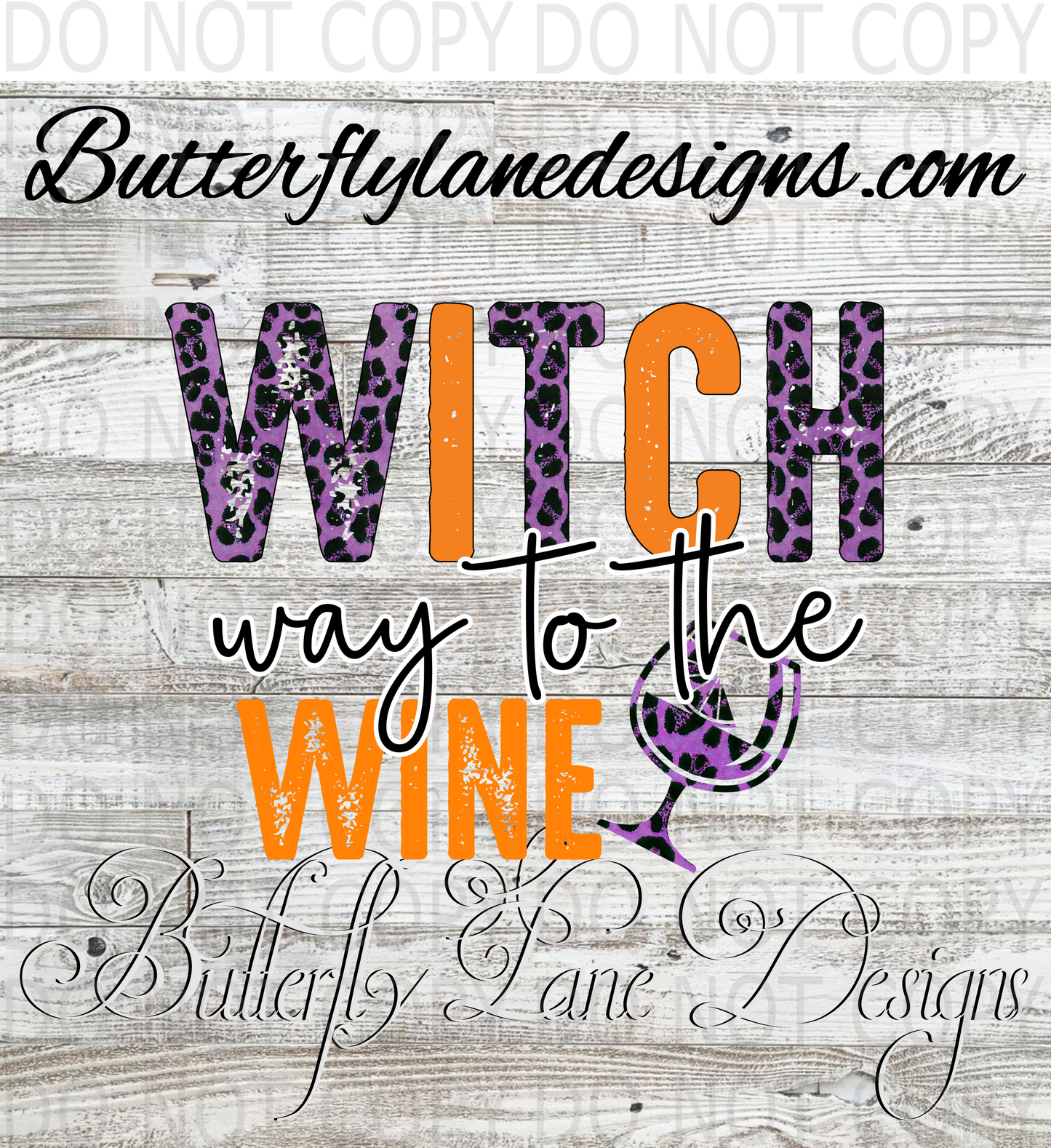 Witch way to the wine- :: Clear Decal :: VC Decal
