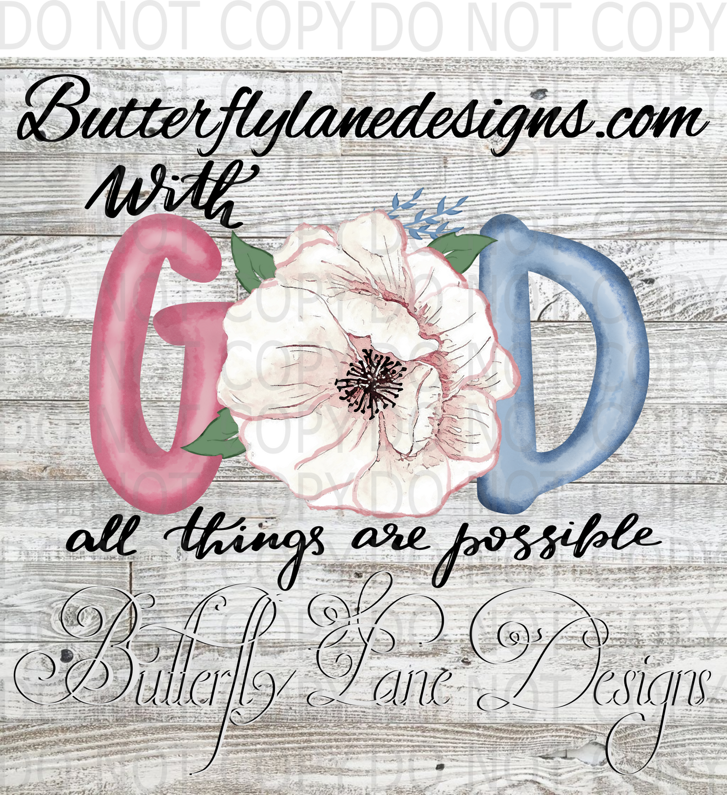 With GOD all things are possible  :: Clear Decal :: VC Decal