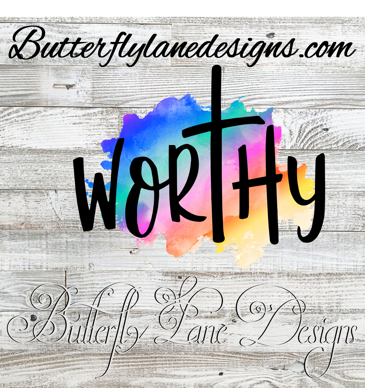 Worthy, Rainbow watercolor inks :: Clear Cast Decal
