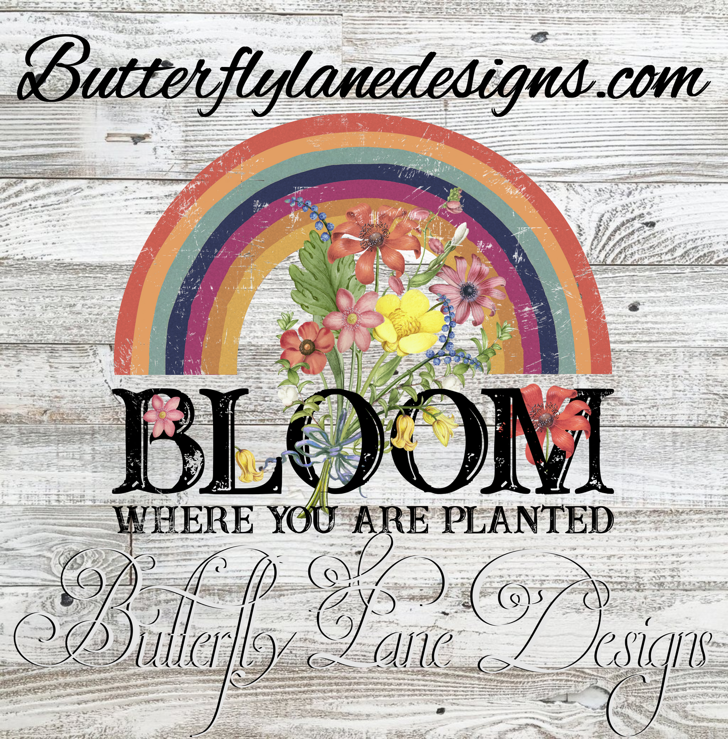 Bloom where you are planted-vintage :: Clear Decal or VC Decal