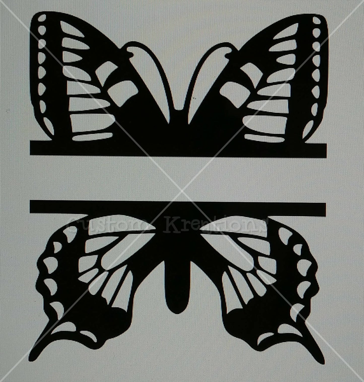 Split Butterfly   SVG File