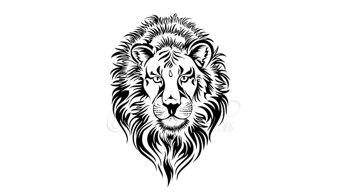Lion Head Intricate Cut  ;  SVG FILE ONLY