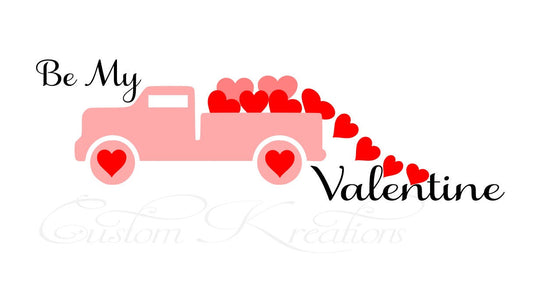 Be Mine Truck_ Valentines SVG File