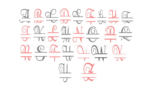 Split Letters A-Z    SVG File