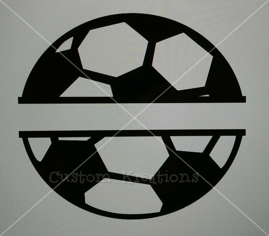 Split Soccer Ball  SVG File