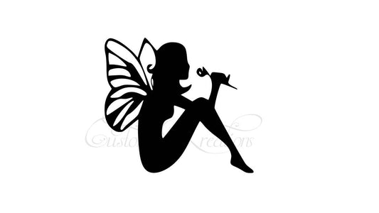 Sitting Flower  Fairy   SVG File