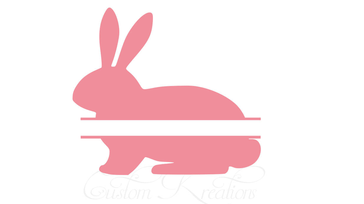 Split Easter Bunny  SVG File