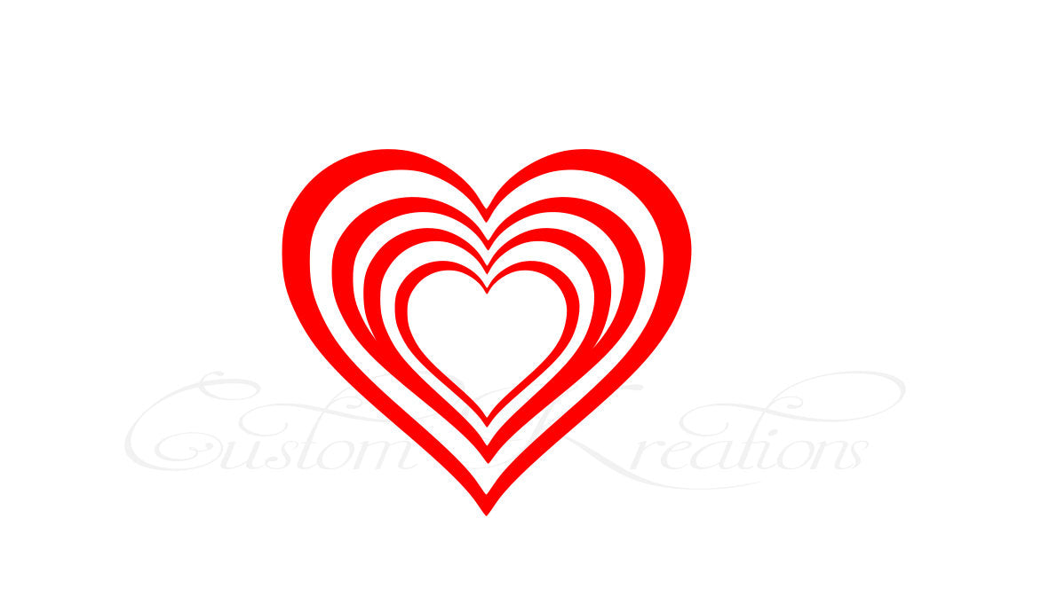 3D Valentines Red heart Digital  SVG File