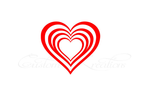 3D Valentines Red heart Digital  SVG File