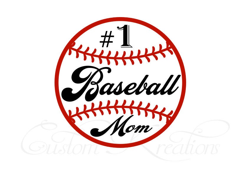Number One Baseball Mom  SVG File