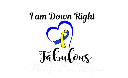 Down Syndrome Awareness_ Fabulous_Ribbon  SVG File