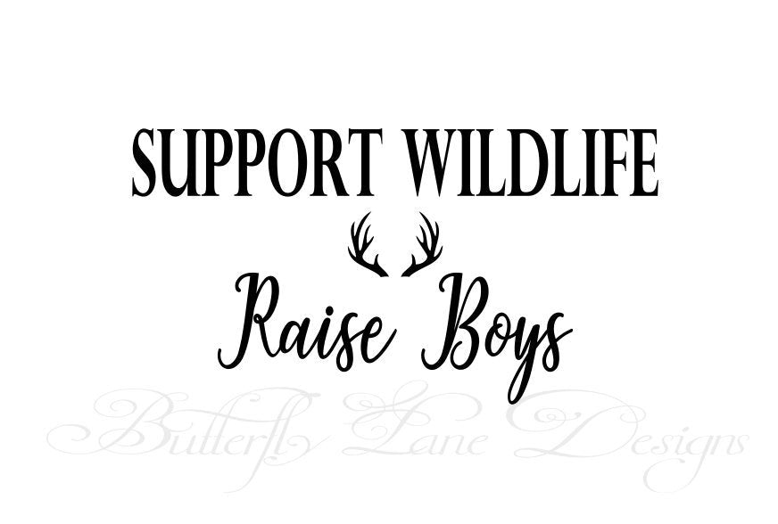 Support Wildlife_raise boys_antlers  SVG File