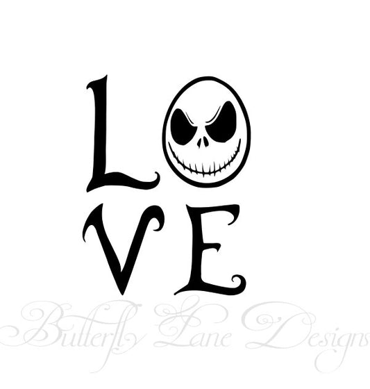 Nightmare before Christmas Love Jack..  2 files included, layered and non.   SVG File Only