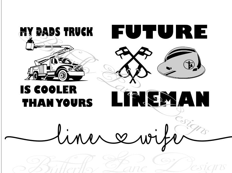 Lineman Bundle_Future lineman_lineman wife  SVG File Only