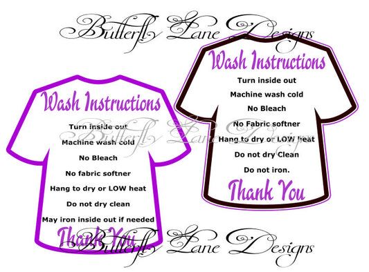 Shirts, Care Card,  Wash Care Instructions  PNG, File